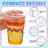Havawish 100 16 oz Pcs Blue Winter Snowflake Plastic Cups Disposable Clear Cups Coquette Bow Snowflake Theme