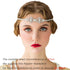 SWEETV 1920s Headband for Women, Silver Rhinestone Flapper Headpiece for Great Gatsby Party