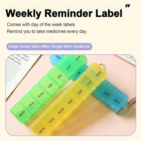 Wopanxye 5 7 7 Oil(5 Pcs Days Travel Pill Dispenser, Weekly Compartment Pill Box, Mini Portable Medicine Organizer