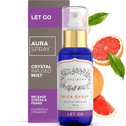 Let Go Aura Crystal Spray, Organic Cinnamon Aroma Essential Oil Aromatherapy Room Freshener for Bedding