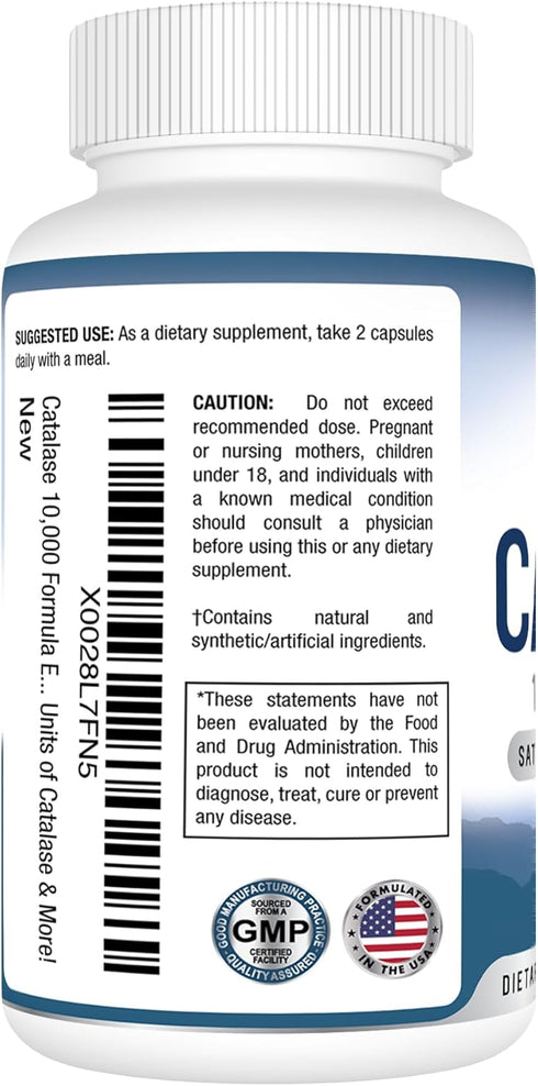 Best Earth Naturals Catalase Supplement 10,000 with Saw Palmetto, Biotin, Fo-Ti, PABA - Hair Supplements for Strong