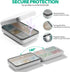 OUVBTX 8 Weekly Pill Organizer, Extra Large Pill Box with Labels and Storage Bag, GRIDS Medicine Pill Organizer