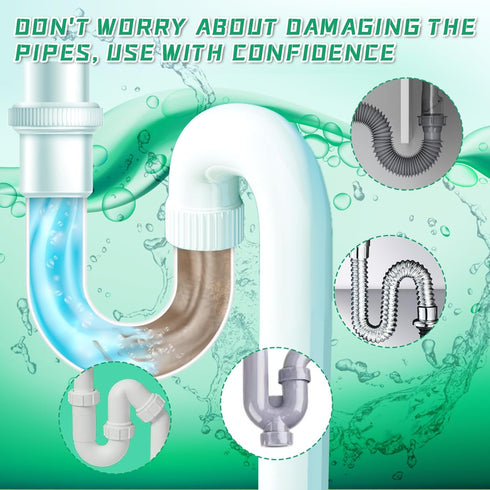 Toilet6Pcs Drain Cleaner Powder, Wild Tornado Sink and Drain Cleaner Powerful Pipeline Dredging Agent, Kitchen