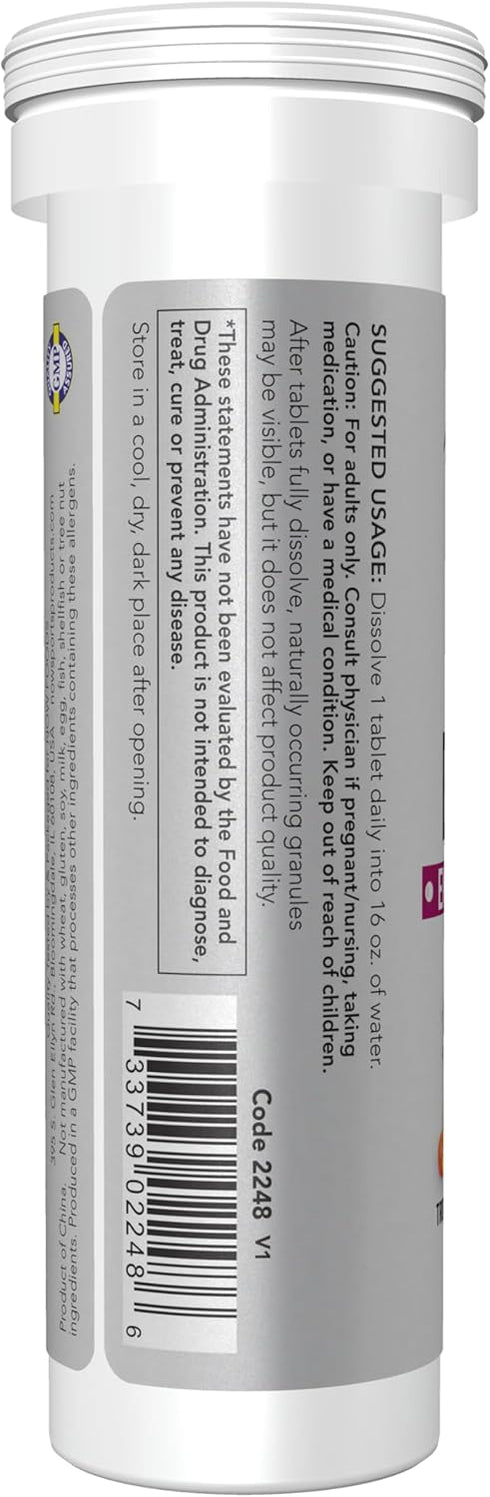 NOW Foods Sports Nutrition, Effervescent Effer-Energy, Tropical Punch Electrolyte Supplement, Energy/Recovery, 10