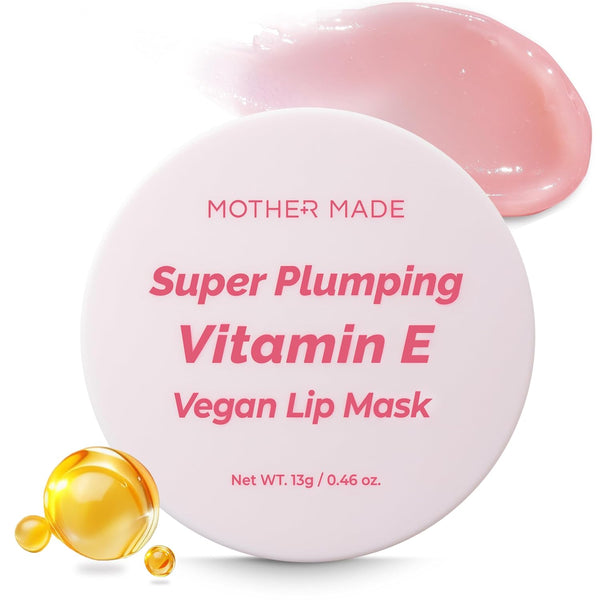 Natural Plumping Vitamin E Lip Mask, 0.46 Oz | Hydrating Lip Moisturizer for Soft, Smooth, Plump Lips with Organic Shea