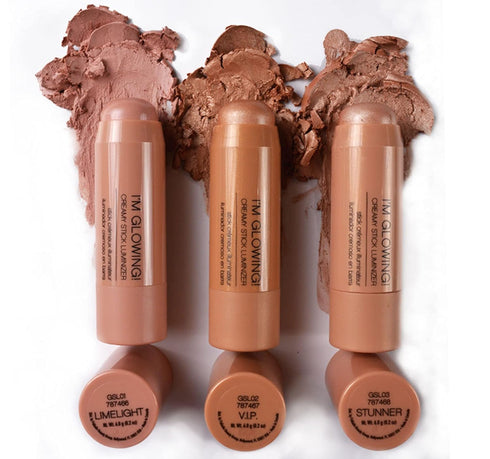 Palladio I'm Glowing Creamy Stick Luminizer - Ultra-Creamy Texture for Smooth Application, All Day Wear, Limelight