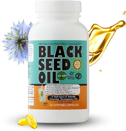 30 days Thymoquinone Pure Turkish Black Seed Oil, 90 Blackseed TQ Caps, Antioxidant Cold Pressed