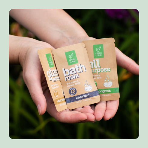 Eco-Friendly Cleaning Tablet Variety Pack - Multi-Surface, Glass & Bathroom Cleaner Refills, Plant-Based, Pet Safe