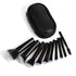 10 Pcs Travel Makeup Brush Set Mini Makeup Brushes Travel Size With Pack Portable Small Eyeshadow Eye Lipstick Foundation Brush Shadow Contour Blush Concealer (Black)