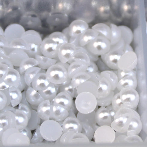 Pearls for Crafting, 8000 Pcs Flat Back Nail Pearls in 6 Colors for DIY Jewelry, Phone Nail Charms Making