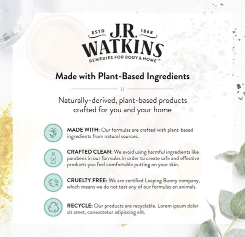 J.R. Watkins Hand Cream Lemon 3.3 Ounce Pack of 4