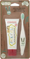 Jack N' Jill Tooth Buddy Combo Pack: Toddler Toothbrush & Strawberry Toothpaste Kit - Organic Fruit Flavor