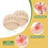 5 Pairs of Thicken Forefoot Cushion Pads, Reusable Honeycomb Fabric for Pain Relief, Invisible Socks for Men & Women