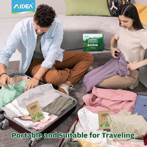 AIDEA Laundry Detergent Sheets, 160 Loads, Eco-Friendly, Fresh Scent, No Plastic Jug, Laundry Soap Sheets