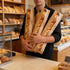 Yitexin 100 Packs Packaging (100Pcs) Paper Bread Bags with Clear Front Window, Reusable Baguette Bags for Homemade