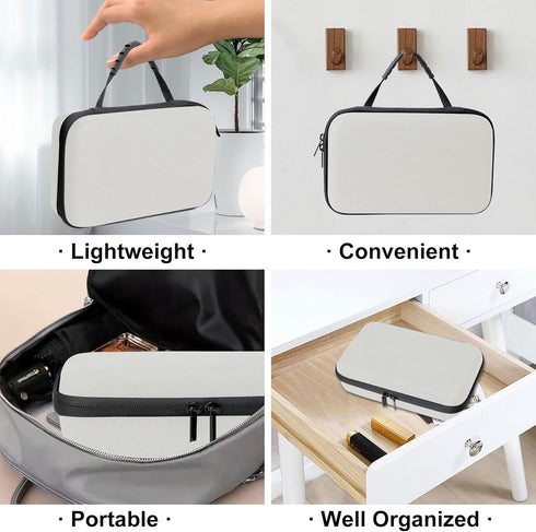 SMYV Water Flosser Travel Case, Portable Dental Oral Irrigator Organizer with Handle, Hard Eva Storage Bag (Beige)