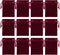 Nydotd 100pcs Velvet Cloth Jewelry Pouches, 2 X 2.8 inch Drawstring Bags for Christmas Candy Gift, Wine Red