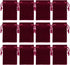 Nydotd 100pcs Velvet Cloth Jewelry Pouches, 2 X 2.8 inch Drawstring Bags for Christmas Candy Gift, Wine Red
