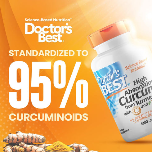 Curcumin From Turmeric Root with C3 Complex & BioPerine, 1000 mg, 120 Tablets by Doctor's Best