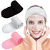 Whaline Spa Facial Headband - Adjustable Terry Cloth Makeup Wrap for Face Washing, Shower, 3 Pieces (White, Black, Pink)