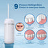 Water Flosser Cordless for Teeth, PONYFREE Mini Portable Oral Irrigator with 9 Pressure Modes, IPX7 Waterproof