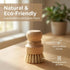 Set, 3 Pack Wooden Dish Scrub Brush - Natural Fiber Kitchen Dish Scrubber for Cleaning Pots, Sink, Tableware