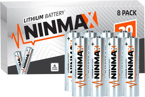 Lithium AA Batteries 3500mAh, 8 Pack 1.5V Longest Lasting Double A Battery for High-Tech Devices