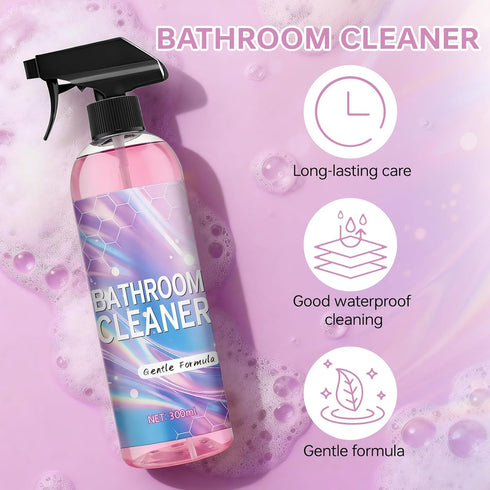 Qynar (10 Oz) Bathroom Cleaner, Powerful Pink Bathroom Cleaner Spray, Bathrooms Descaler Foam Cleaners for Sink Tub