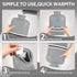 Hot Water Bottle with Cover - 2L Bag for Menstrual Cramps and Pain Relief, Hot and Cold Compress (Gray)