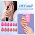 Maitys 720 Pieces Medium Square Press on Nails, Glossy Fake Nails Solid Color Artificial Tips for Women