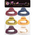 RC ROCHE ORNAMENT 6 Pcs Women's Firm Interlocking Claw Hair Clips - Tortoise Shell Plastic, Medium Classic
