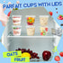 Jingmore 80 Pack 9.5oz Clear Plastic Yogurt Parfait Cups Disposable Overnight Oats Containers with Lids and Spoons Cake