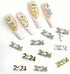 2024 Nail Art Decorations 2024 Number Nail Rhinestone Rivet 3D Alloy Nail Glitter Design Metal Digit Nail Diamond Supplies for Women Girls Manicure Graduation Decorations DIY Jewelry Making Crafts