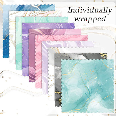 Sinmoe 20 Pcs Microfiber Cleaning Cloth, Cute Marble Design Soft Gifts, Multicolor Glasses Cleaner Cloth for
