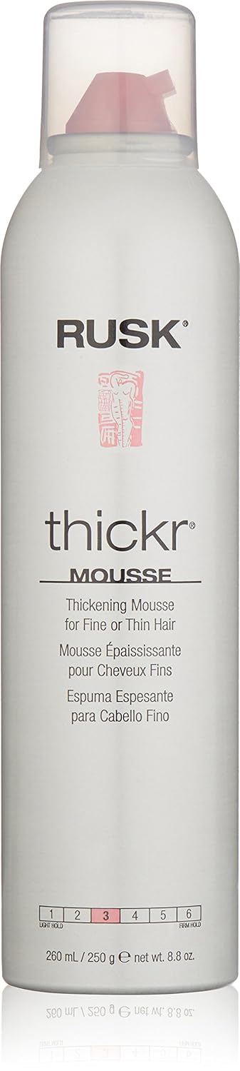 RUSK Designer Collection Thicker Thickening Mousse, 8.8 Oz, for Fine or Thin Hair