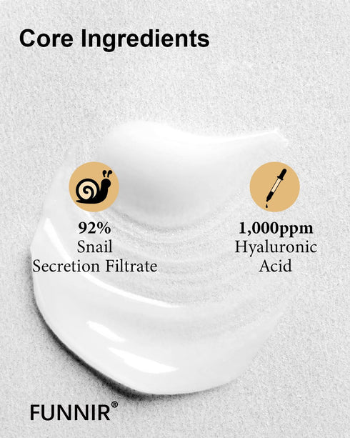 Snail Mucin 92% Repair Cream, 100g Face Moisturizer for All Skin Types, Youthful and Radiant Skincare