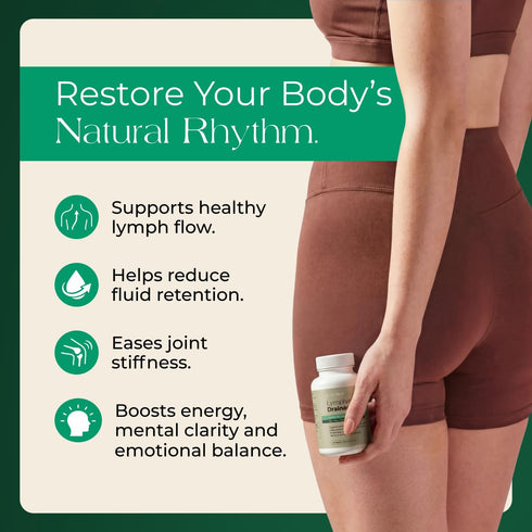 Sculptique 60 Lymphatic Drainage Supplement Lymphatic Drainage Capsules with Dandelion, Burdock, Cleavers & Echinacea