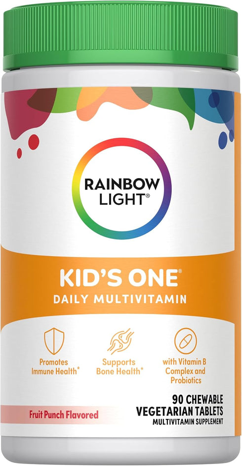 Rainbow Light Kids One Multivitamin Tablets, Provides Healthy Growth and Immune Support,