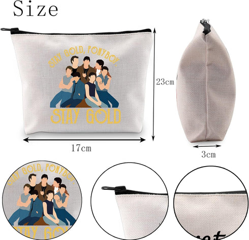 POFULL 80s Movie Inspired Gift, Stay Gold Ponyboy Cosmetic Bag for Fans