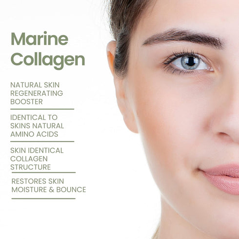 Collagen Serum for Face by Natural Outcome Skin Care - 1 oz Ultra Impact Marine Collagen Peptides Anti Aging Gel