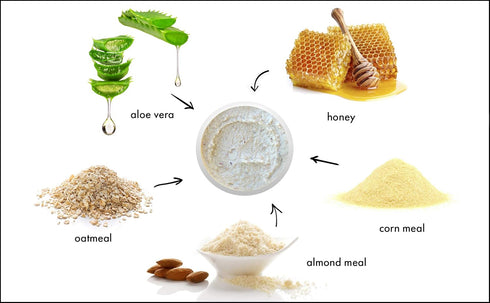 RAYA Almond Honey Facial Scrub (106), Natural Exfoliating Facial Scrub for Glowing Complexion
