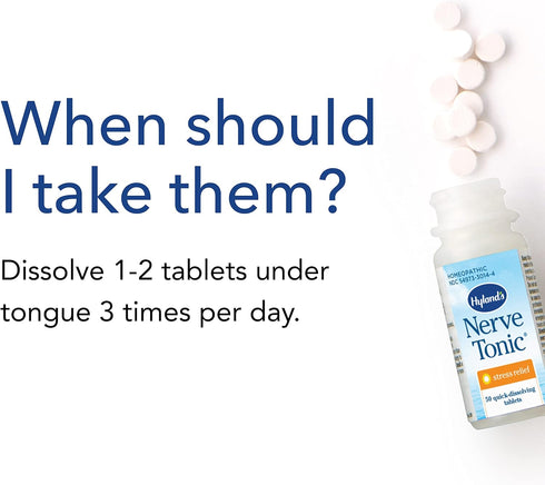 Hylands Nerve Tonic Tablets - 50 Tablets for Nerve Support