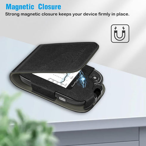 PU Leather Protective Case for Freestyle Libre 3/Libre Reader, Lightweight Shockproof Diabetic Storage Neck Sling