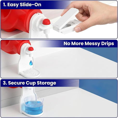 Vougalu 1 Pack Nozzles,Durable Laundry Detergent Cup Holder,More efficient Laundry Detergent Cup Holder with Press