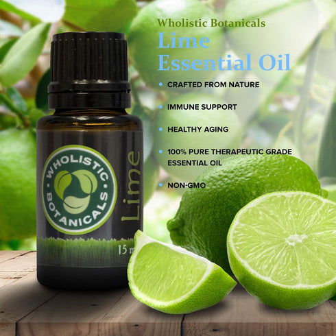 Immune 15 ml Lime Essential Oil Massage Oil and Fragrance Oil Support, Antioxidants for Healthy Aging