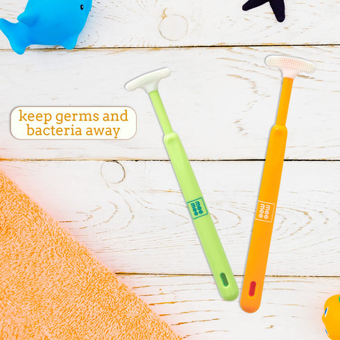 Mee Mee 6+ Tongue Cleaner for Baby | Tender Baby Oral Cleaner Toothbrush with Silicone Scraper | Suitable from Months |