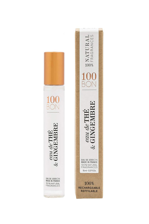 100BON Eau De The & Gingembre, Tea & Ginger Fragrance for Women & Men, 0.5 Fl Oz