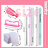 Teenitor Nail Gel Remover Tools Kit - Pink Polish Remover Clips, Cuticle Peeler, Gel Nail Brush, 115 Pack Wipe Pads