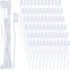 100 pcs Bulk Toothbrushes Individually Wrapped, White Manual Disposable Travel Toothbrush for Adults, Soft Bristles