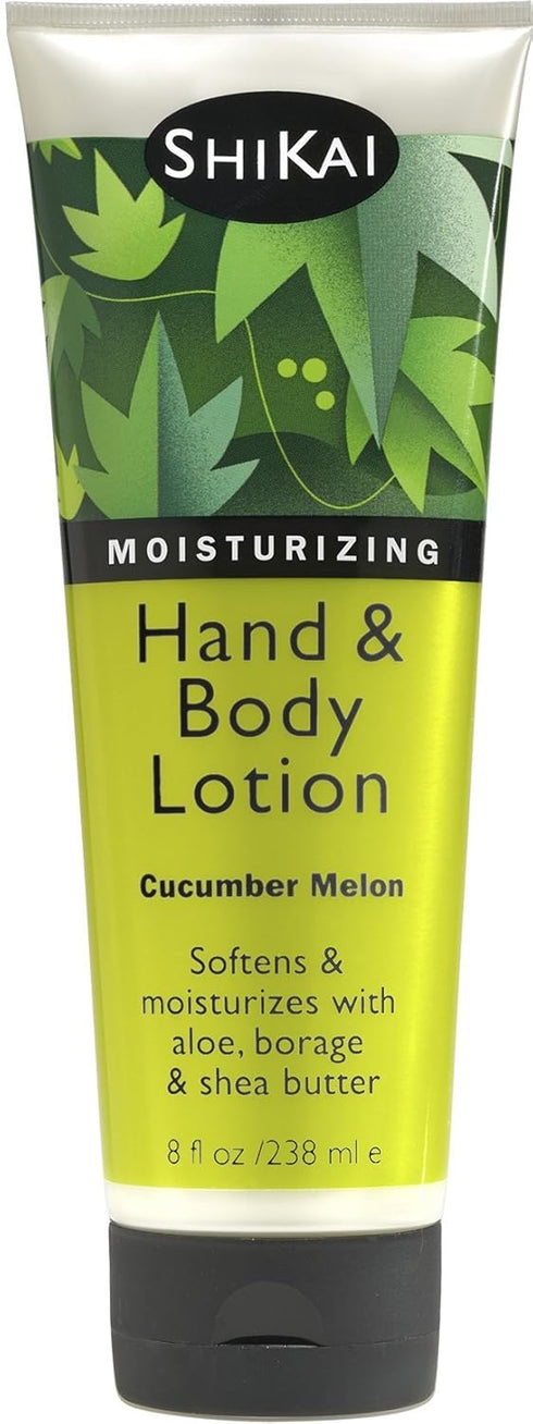 ShiKai Hand & Body Lotion, Cucumber Melon, 8oz | Daily Moisturizing Skincare with Aloe Vera & Vitamin E